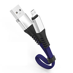 Cable Micro USB Android Universel 30cm S03 pour Huawei P Smart Pro 2019 Bleu