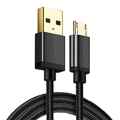 Cable Micro USB Android Universel A12 pour Samsung Galaxy S2 Duos I929 Noir