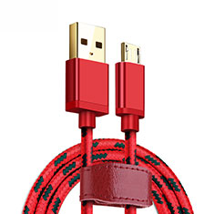 Cable Micro USB Android Universel A14 pour Motorola Moto S30 Pro 5G Rouge