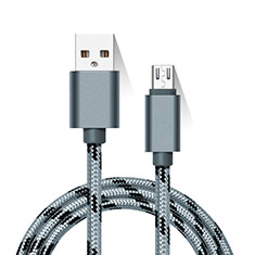 Cable Micro USB Android Universel M01 pour Samsung Galaxy C7 SM-C7000 Gris