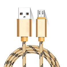 Cable Micro USB Android Universel M01 pour Accessoires Telephone Casques Ecouteurs Or