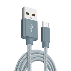 Cable Micro USB Android Universel M03 pour Huawei P20 Lite 2019 Gris