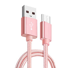Cable Micro USB Android Universel M03 pour Oppo F19 Or Rose