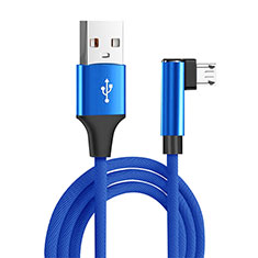 Cable Micro USB Android Universel M04 pour Samsung Galaxy A41 SC-41A Bleu