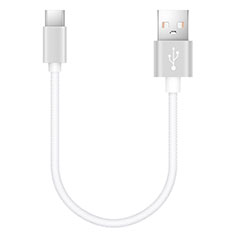 Cable Type-C Android Universel 20cm S02 pour Oppo Find X2 Lite Blanc