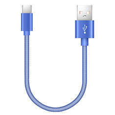 Cable Type-C Android Universel 20cm S02 pour Huawei Y7 2018 Bleu