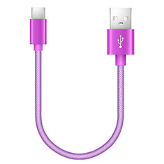 Cable Type-C Android Universel 20cm S02 pour Huawei P20 Lite 2019 Violet