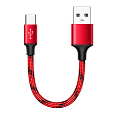 Cable Type-C Android Universel 25cm S04 pour Handy Zubehoer Kfz Ladekabel Rouge