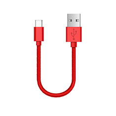 Cable Type-C Android Universel 30cm S05 pour Oneplus Nord N100 5G Rouge