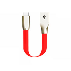 Cable Type-C Android Universel 30cm S06 pour Apple iPad Pro 11 (2021) Rouge