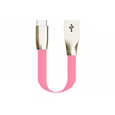 Cable Type-C Android Universel 30cm S06 pour Samsung Galaxy Mini S5570 Rose