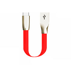 Cable Type-C Android Universel 30cm S06 pour Samsung Galaxy Fresh Trend Duos S7392 Rouge