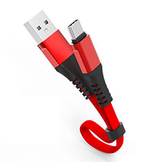 Cable Type-C Android Universel 30cm S07 pour Apple iPhone 15 Rouge