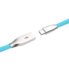 Cable Type-C Android Universel T03 pour Sony Xperia 5 V Bleu Ciel