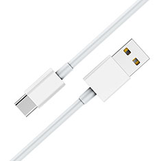 Cable Type-C Android Universel T05 pour Oppo A93s 5G Blanc