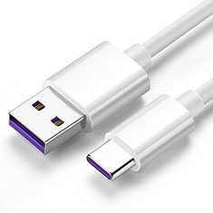 Cable Type-C Android Universel T06 pour Oneplus 6 Blanc