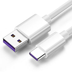 Cable Type-C Android Universel T06 pour Apple iPad Pro 12.9 (2022) Blanc