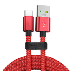 Cable Type-C Android Universel T24 pour Huawei Mediapad T3.10.0 AGS-L09 AGS-W09 Rouge
