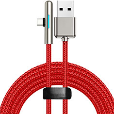 Cable Type-C Android Universel T25 pour Huawei Mediapad T3.10.0 AGS-L09 AGS-W09 Rouge