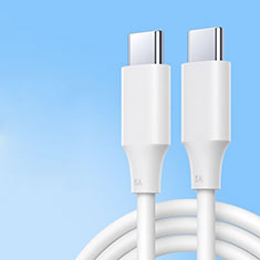Cable Type-C USB-C vers Type-C USB-C 100W H04 pour Apple iPad Pro 11 (2021) Blanc