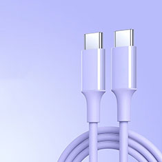 Cable Type-C USB-C vers Type-C USB-C 60W H05 pour Apple iPad Air 5 10.9 (2022) Violet