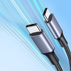 Cable Type-C USB-C vers Type-C USB-C 60W pour Apple iPad Pro 11 (2022) Gris Fonce