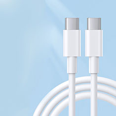 Cable Type-C USB-C vers Type-C USB-C 6A pour Huawei Honor MagicBook 14 Blanc