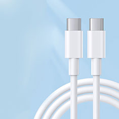 Cable Type-C USB-C vers Type-C USB-C 6A pour Apple iPad Pro 11 (2022) Blanc