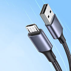 Cable USB 2.0 Android Universel 2A H01 pour Apple iPhone 15 Plus Gris