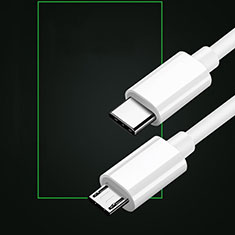 Cable USB 2.0 Android Universel 2A H02 pour Sony Xperia 10 III SO-52B Blanc