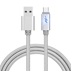 Cable USB 2.0 Android Universel A10 pour Oppo A58 4G Argent