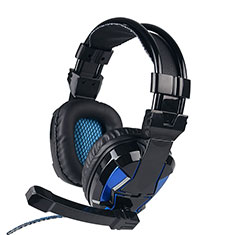 Casque Ecouteur Filaire Sport Stereo Intra-auriculaire Oreillette H52 pour Vivo iQOO U3 5G Bleu