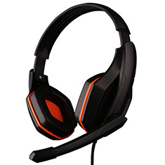 Casque Filaire Sport Stereo Ecouteur Intra-auriculaire Oreillette H51 pour Huawei Y6 Pro Orange