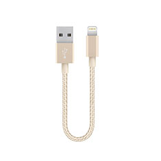 Chargeur Cable Data Synchro Cable 15cm S01 pour Apple iPhone 13 Pro Or