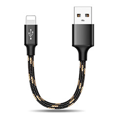 Chargeur Cable Data Synchro Cable 25cm S03 pour Apple iPad 10.2 (2020) Noir