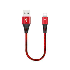 Chargeur Cable Data Synchro Cable 30cm D16 pour Apple iPad New Air (2019) Rouge