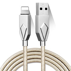 Chargeur Cable Data Synchro Cable D13 pour Apple iPhone 5S Argent