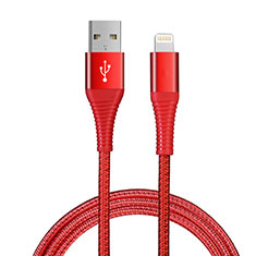 Chargeur Cable Data Synchro Cable D14 pour Apple iPhone 8 Plus Rouge