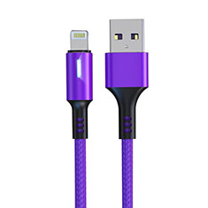 Chargeur Cable Data Synchro Cable D21 pour Apple iPhone 13 Violet