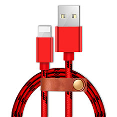 Chargeur Cable Data Synchro Cable L05 pour Apple iPhone 8 Plus Rouge