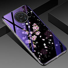 Contour Silicone et Vitre Motif Fantaisie Miroir Etui Housse Z01 Plastique, Gel pour Xiaomi Poco F2 Pro Violet