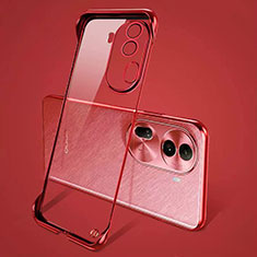 Coque Antichocs Rigide Sans Cadre Transparente Crystal Etui Housse H01 pour Oppo Reno11 Pro 5G Rouge