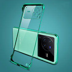 Coque Antichocs Rigide Sans Cadre Transparente Crystal Etui Housse H01 pour Vivo X80 Pro 5G Vert