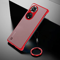 Coque Antichocs Rigide Sans Cadre Transparente Crystal Etui Housse H03 pour Huawei Honor 50 5G Rouge