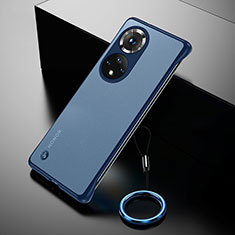 Coque Antichocs Rigide Sans Cadre Transparente Crystal Etui Housse H03 pour Huawei Honor 50 Pro 5G Bleu