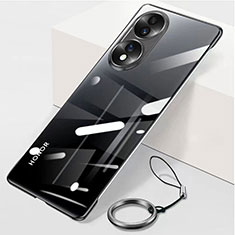 Coque Antichocs Rigide Sans Cadre Transparente Crystal Etui Housse pour Huawei Honor X7b Noir