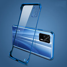 Coque Antichocs Rigide Sans Cadre Transparente Crystal Etui Housse pour Realme X7 Max 5G Bleu