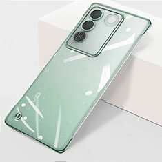 Coque Antichocs Rigide Sans Cadre Transparente Crystal Etui Housse pour Vivo V27 Pro 5G Vert