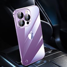 Coque Antichocs Rigide Transparente Crystal Etui Housse Degrade QC2 pour Apple iPhone 13 Pro Max Violet