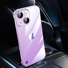 Coque Antichocs Rigide Transparente Crystal Etui Housse Degrade QC2 pour Apple iPhone 14 Plus Violet